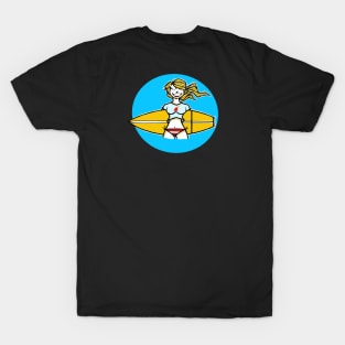 Surfer Girl Surfrider Beach Malibu California T-Shirt